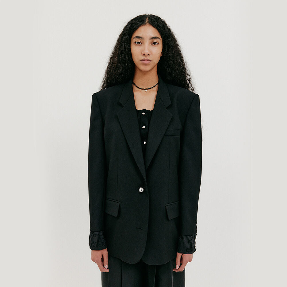 EENK Single-Breasted Blazer - Black