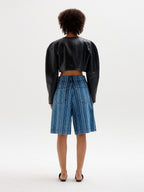 EENK SICO Denim Bermuda Shorts - Blue Stripe