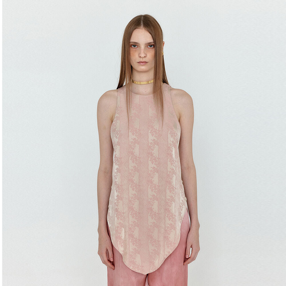 EENK EENK WENNY Patterned Jacquard Asymmetric Top