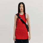 EENK XENDER Separable Sleeveless Knit Top - Red