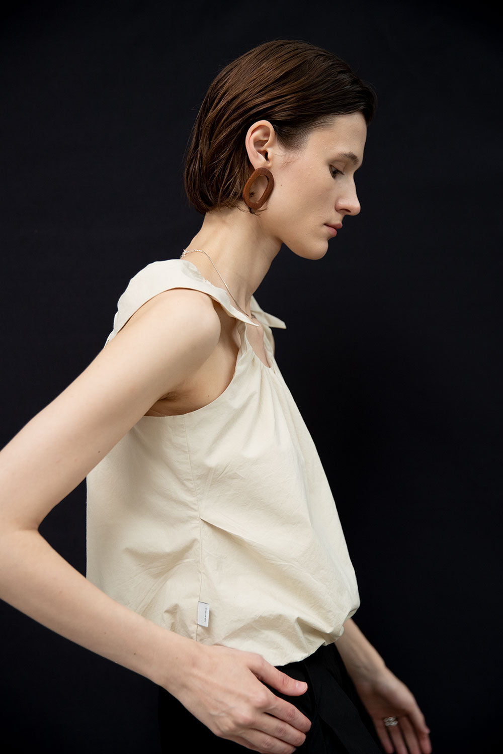 OUI MAIS NON Cloud cotton sleeveless top