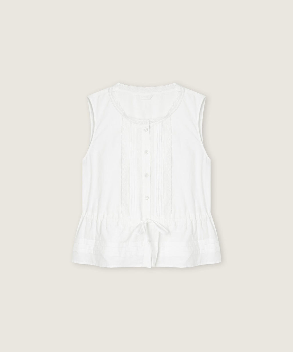 ROEM Pintuck lace tank top blouse RMBLG37R14