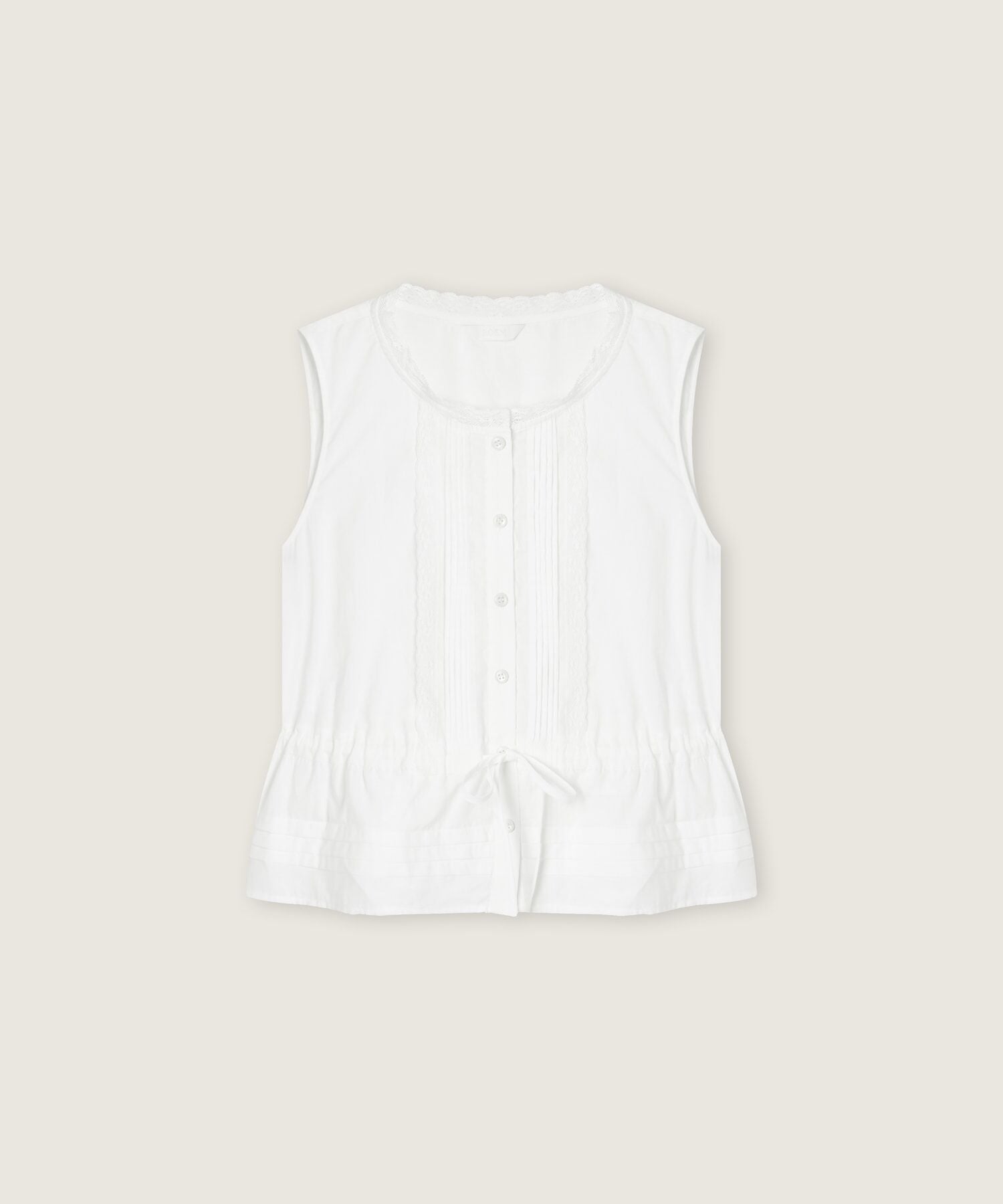 ROEM Pintuck lace tank top blouse RMBLG37R14