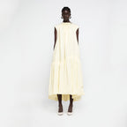 YCH VEILED NECK MAXI DRESS YELLOW (R25DJ7061YL)