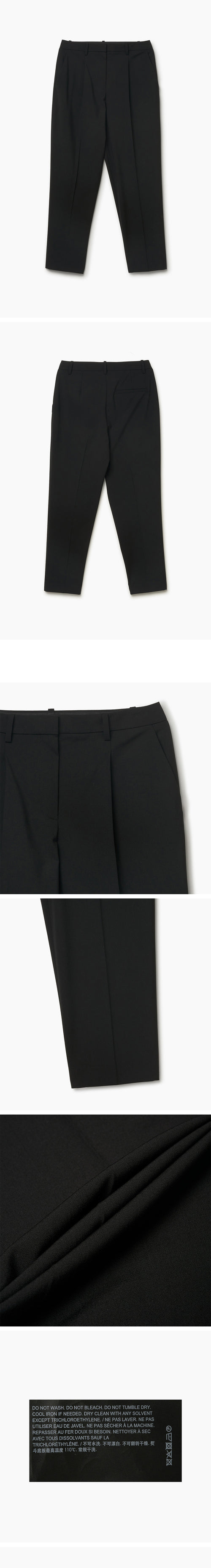 THEORY (W) Theory Pleated TREECA Pants - Black (M0701210 001)