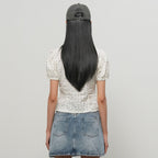 GENERAL IDEA WOMAN V-neck lace puff blouse [BLUE] / GF2LBL529