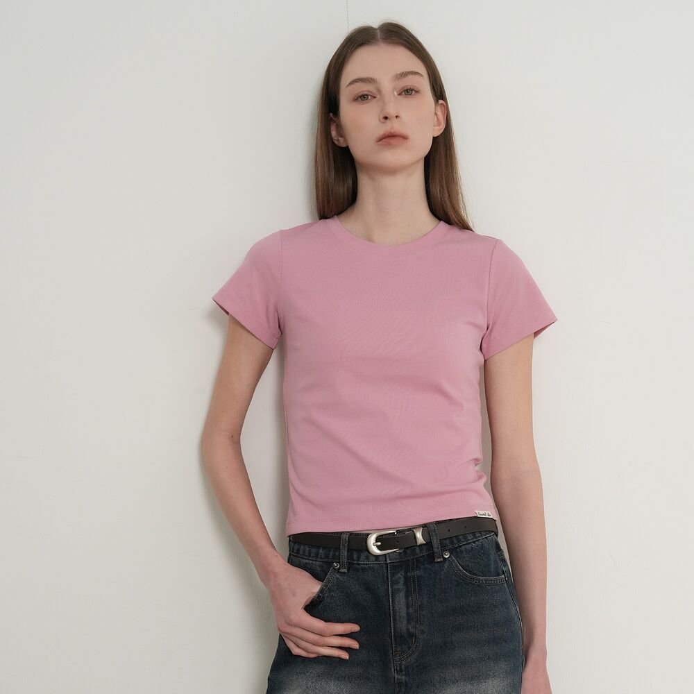 GENERAL IDEA WOMAN Soft Slim Fit T-Shirt [PINK] / WBE3L01503
