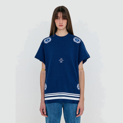WACKY Oversized Graphic T-Shirt - Navy