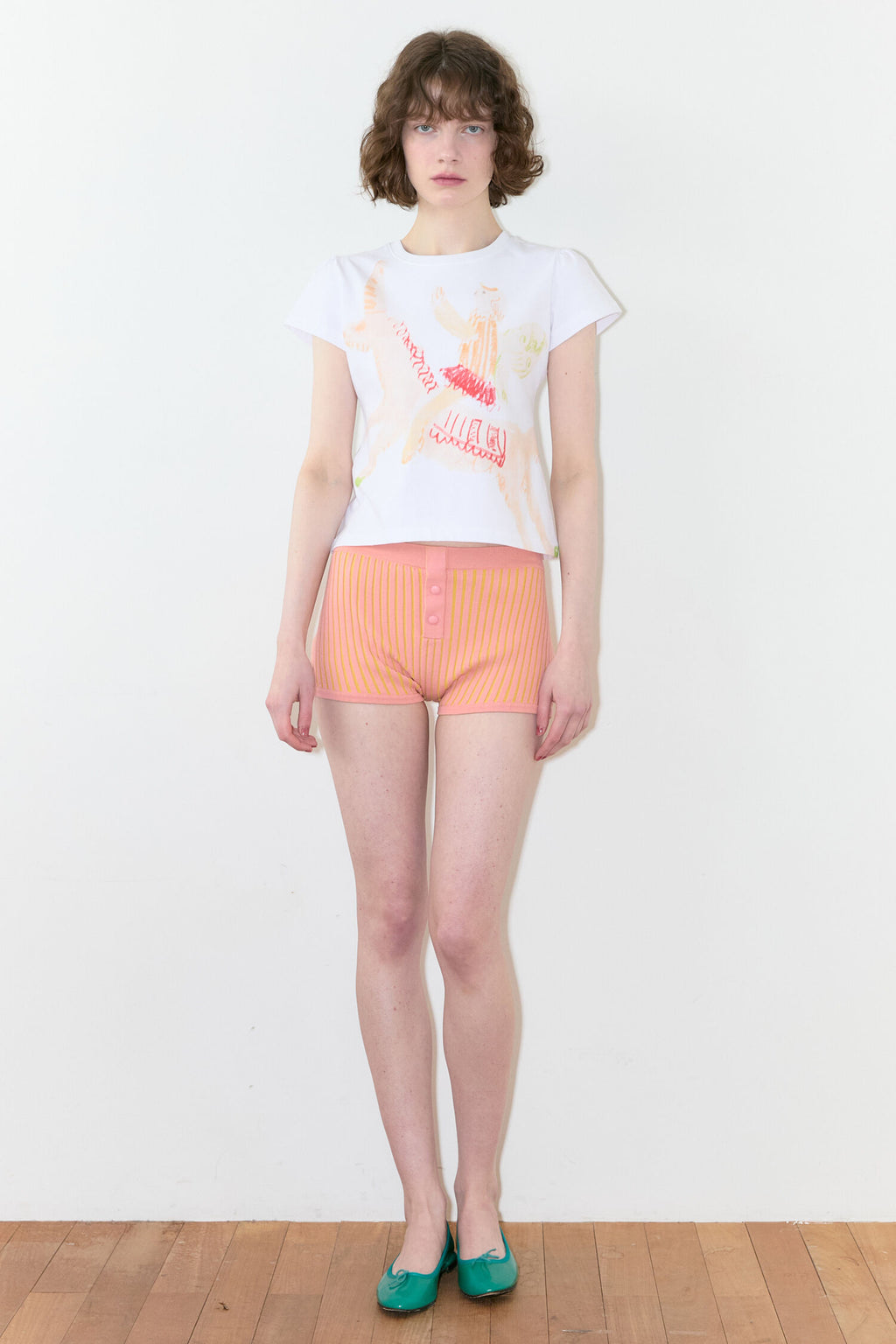 SINOON Big Unicorn Puff T-Shirt (Orange)