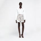YCH BELTED WRINKLE SHIRTS WHITE (R25BL4061WH)
