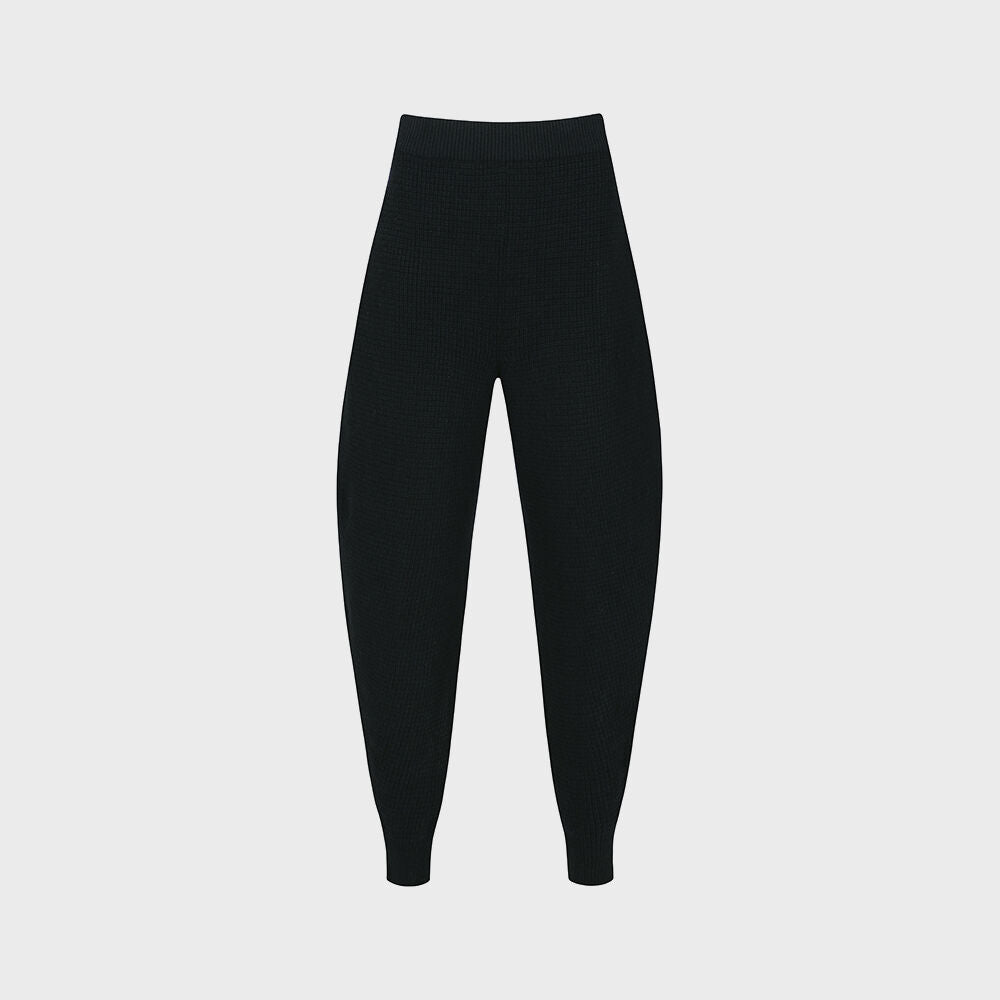 YCH WIDE-LEG KNIT TROUSERS NAVY (F24KB8051NV)