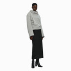 YCH SLIT MIDI SKIRT BLACK (W24SK6071BK)