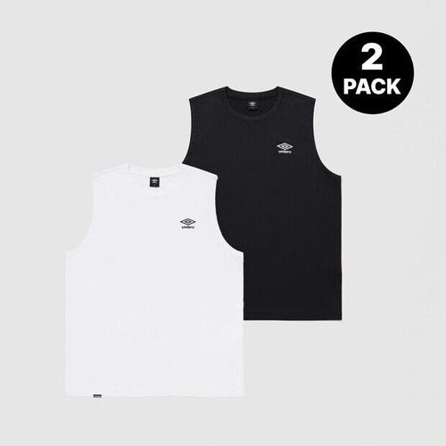 UMBRO 2PACK Polyspan Sleeveless T-Shirt Black UR211CSL41