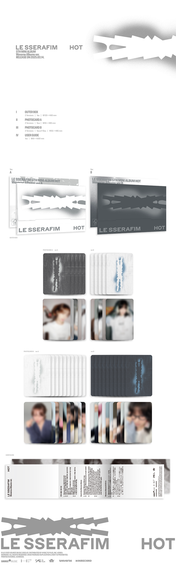 5th Mini Album 'HOT' (Weverse Albums ver.) (Random) detail 2