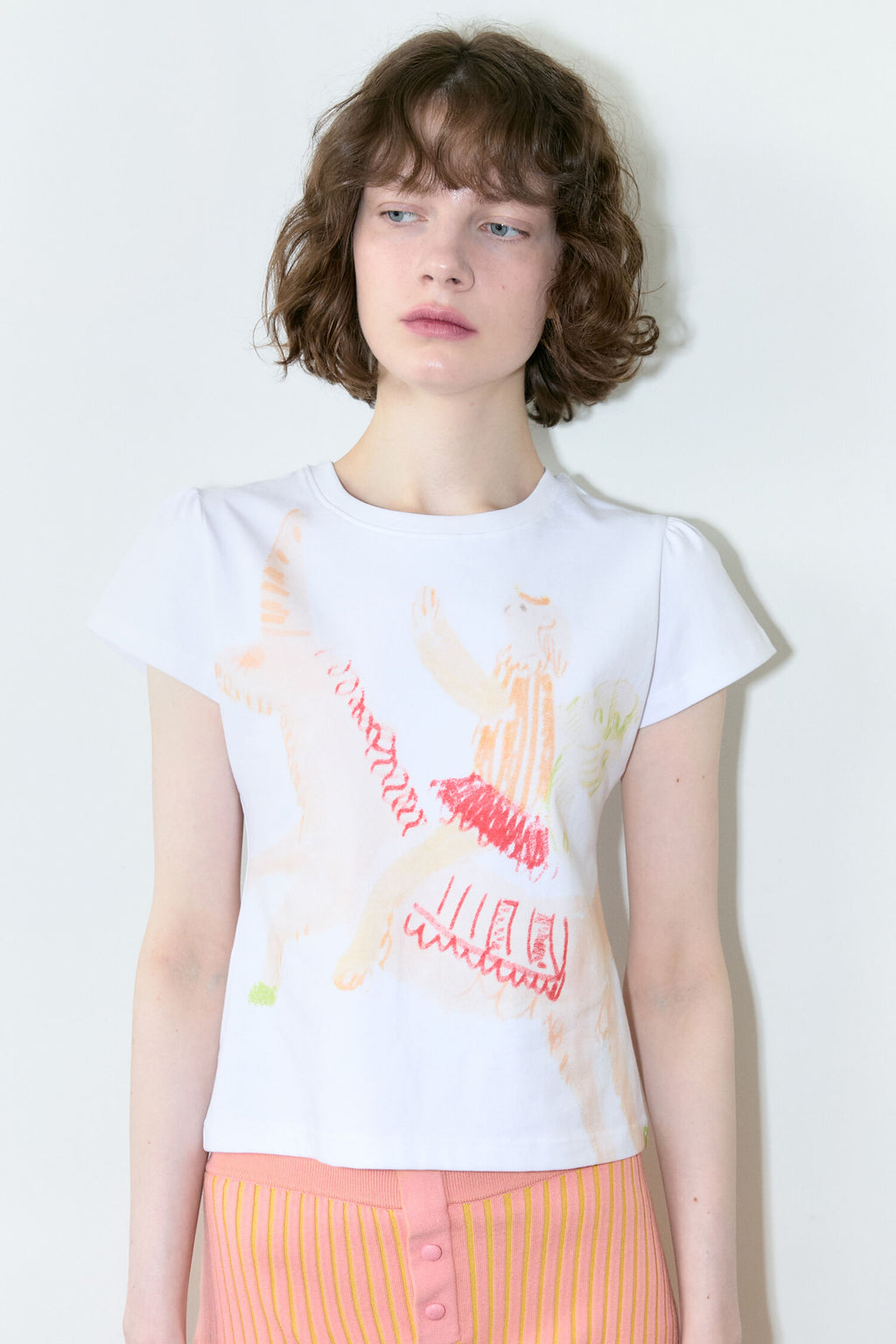 SINOON Big Unicorn Puff T-Shirt (Orange)