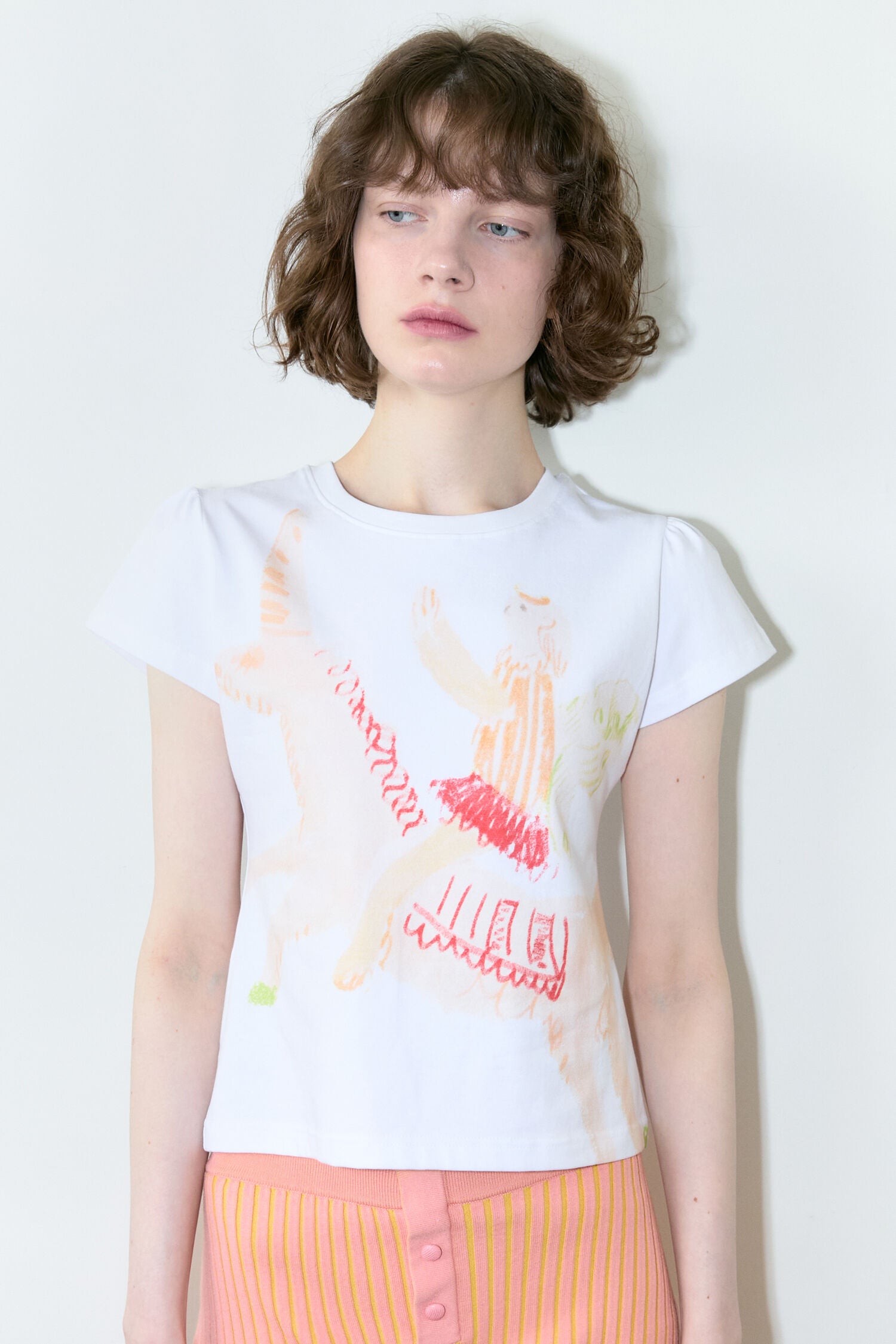 SINOON Big Unicorn Puff T-Shirt (Orange)