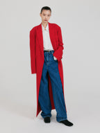 EENK ZABELLE Double-Breasted Coat - Red