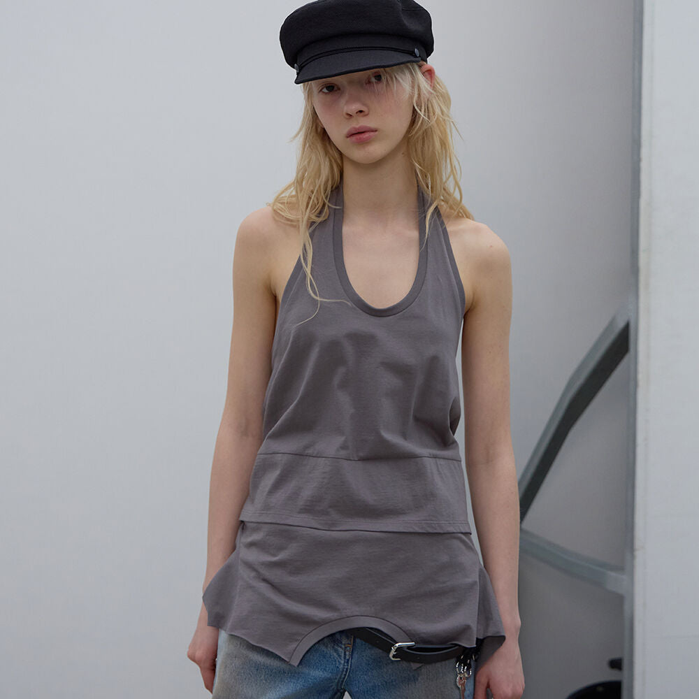 LCDC TM SUMMER HALTER TOP (DARK GREY)