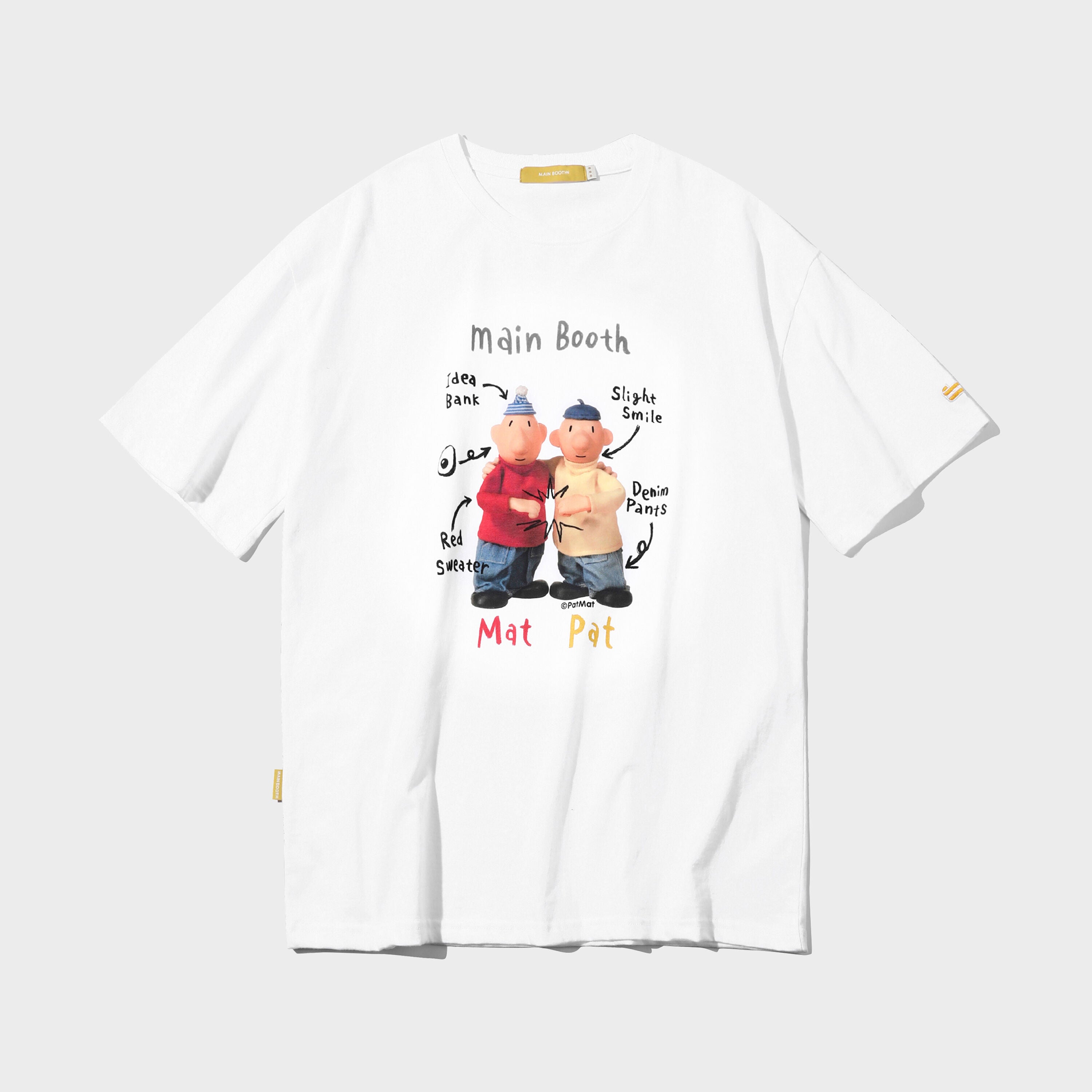 MAINBOOTH [Pat and Mat] QnA T-shirt (white)