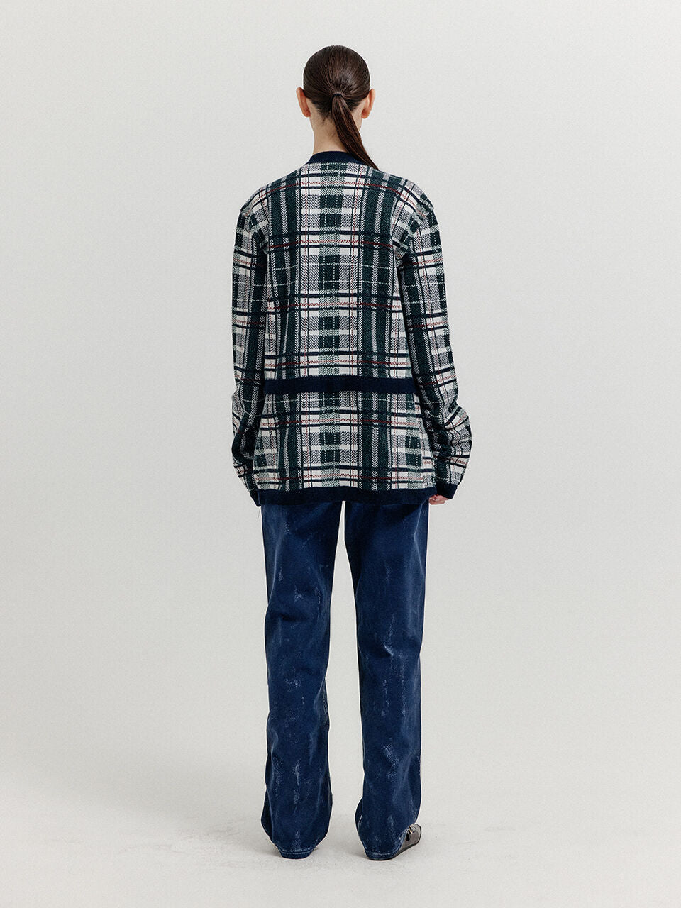 EENK EENK XENEVA Asymmetric Front Denim Pants - Dark Navy