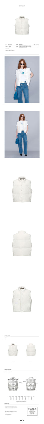 YCH DOWN GILET WHITE (W23OT011WH)