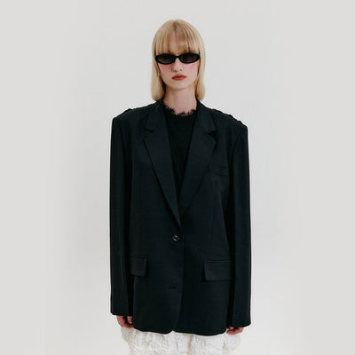 Back Knotted Jacket - Black