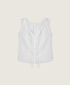 ROEM Neck shirring tank top blouse RMBNG37RTA