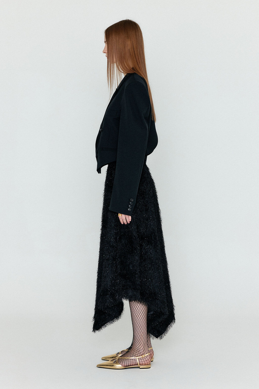 EENK EENK WOLIKA Asymmetric Hem Skirt - Black