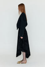 EENK EENK WOLIKA Asymmetric Hem Skirt - Black