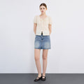 SISTINA Ribbon puff round neck blouse_AWWBLQ21070