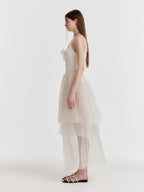 EENK YET Triple Layered Long Skirt - OIvory