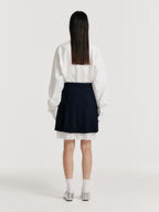 EENK YENDEL Mini Pleats Skirts with Lace Lining - Navy