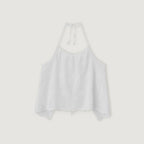 BEMUSE MANSION Scallop lace halterneck top - White