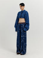 EENK EENK XILI Cable Knit Crop Cardigan - Navy