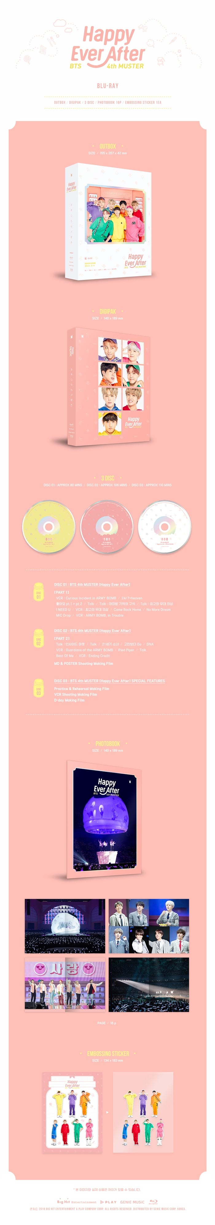 BTS - BTS 4TH MUSTER [HAPPY EVER AFTER] BLU-RAY detail 2