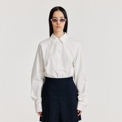 [Kim Na-young wearing] YOM Long Sleeve Shirt - White