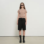 GENERAL IDEA WOMAN Soft Slim Fit T-Shirt [BEIGE] / WBE3L01503