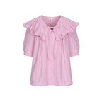 OLIVE DES OLIVE Ruffle collar embroidery blouse OW5XB4160