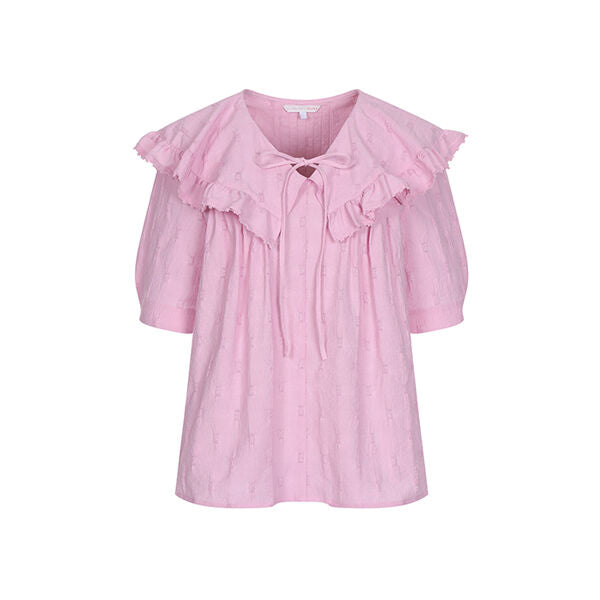 OLIVE DES OLIVE Ruffle collar embroidery blouse OW5XB4160