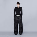 YCH QUILTED TROUSERS BLACK (W23PT402BK)