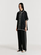 EENK EENK Lace Trim Pants - Black