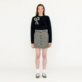 EENK VETHY Buttoned Mini Skirt - Black/Ivory Check