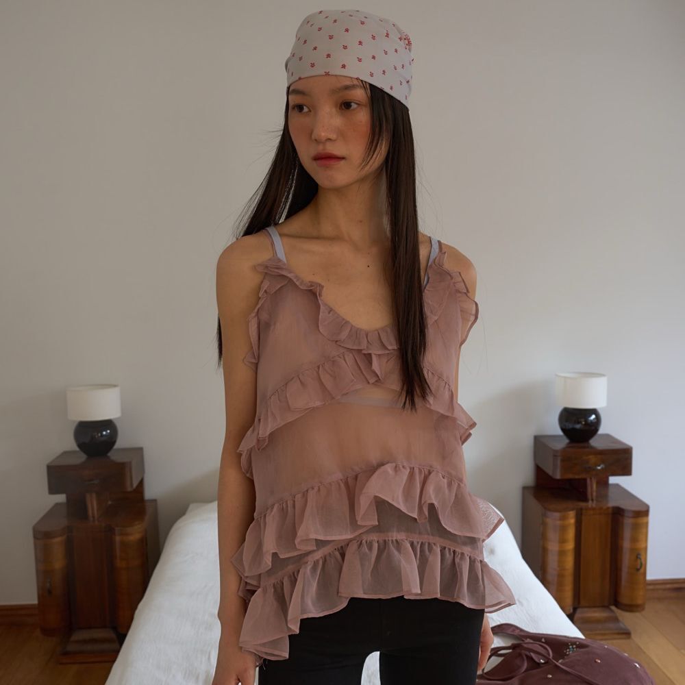 OURSAALTY Magaret Frill Bustier /DustyPink