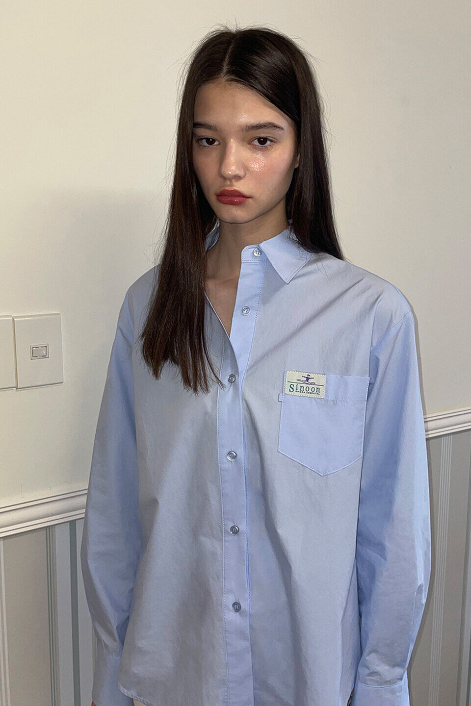 SINOON Classic Cotton Shirt (Light Blue)