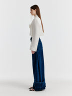 EENK YICO Turn-up Wide Denim Pants - Blue