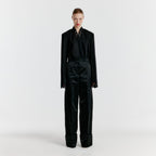 EENK [Kim Na-young wearing] YOHO Turn-up Pants - Black
