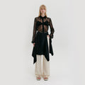 EENK Unbalanced Wrap Skirt - Black