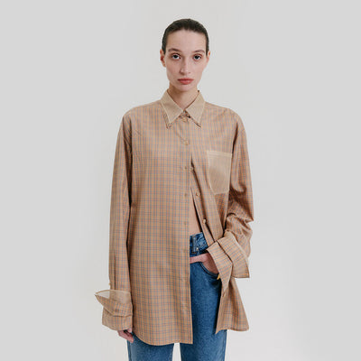 Organza Layerd Shirt - Beige