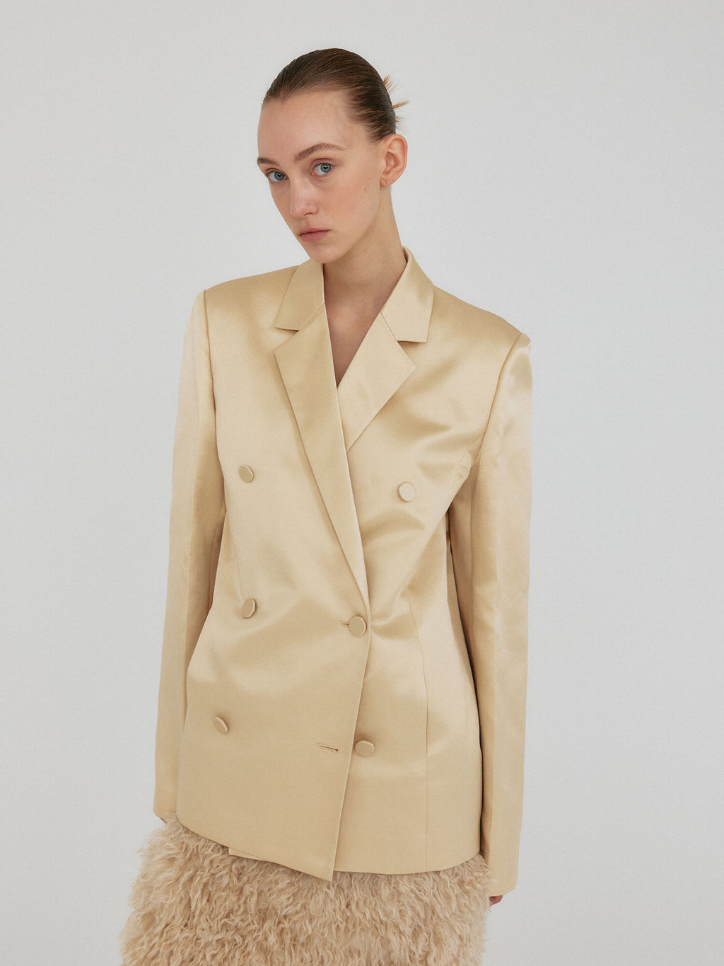 EENK ZEL Double-Breasted Blazer - Yellow