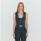 EENK EENK WENA U-Neck Mini Vest - Navy/Ivory Multi